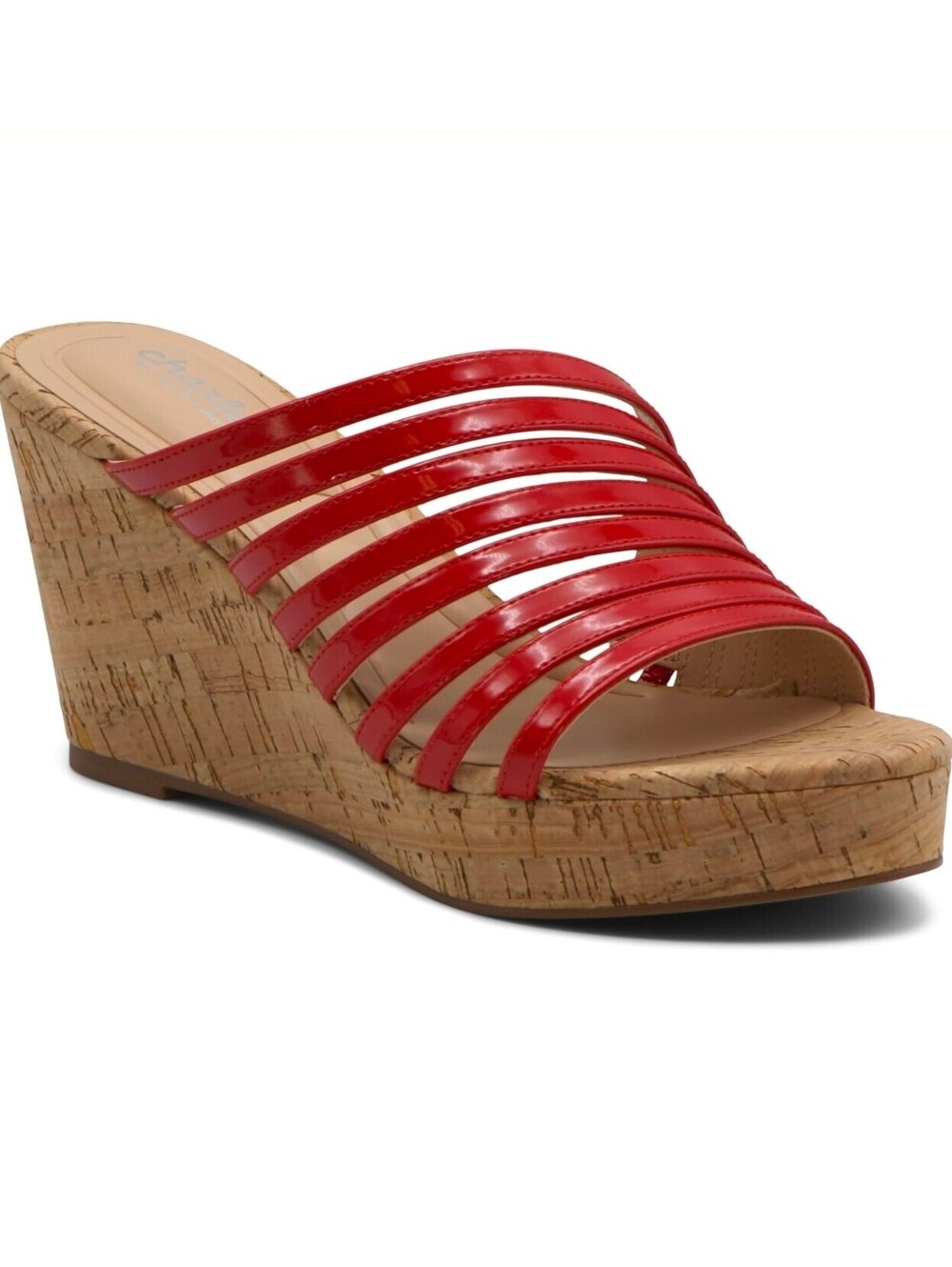 Charles by Charles David Women's Red Strappy Cork Wedge Sandals Size 8.5M NIB